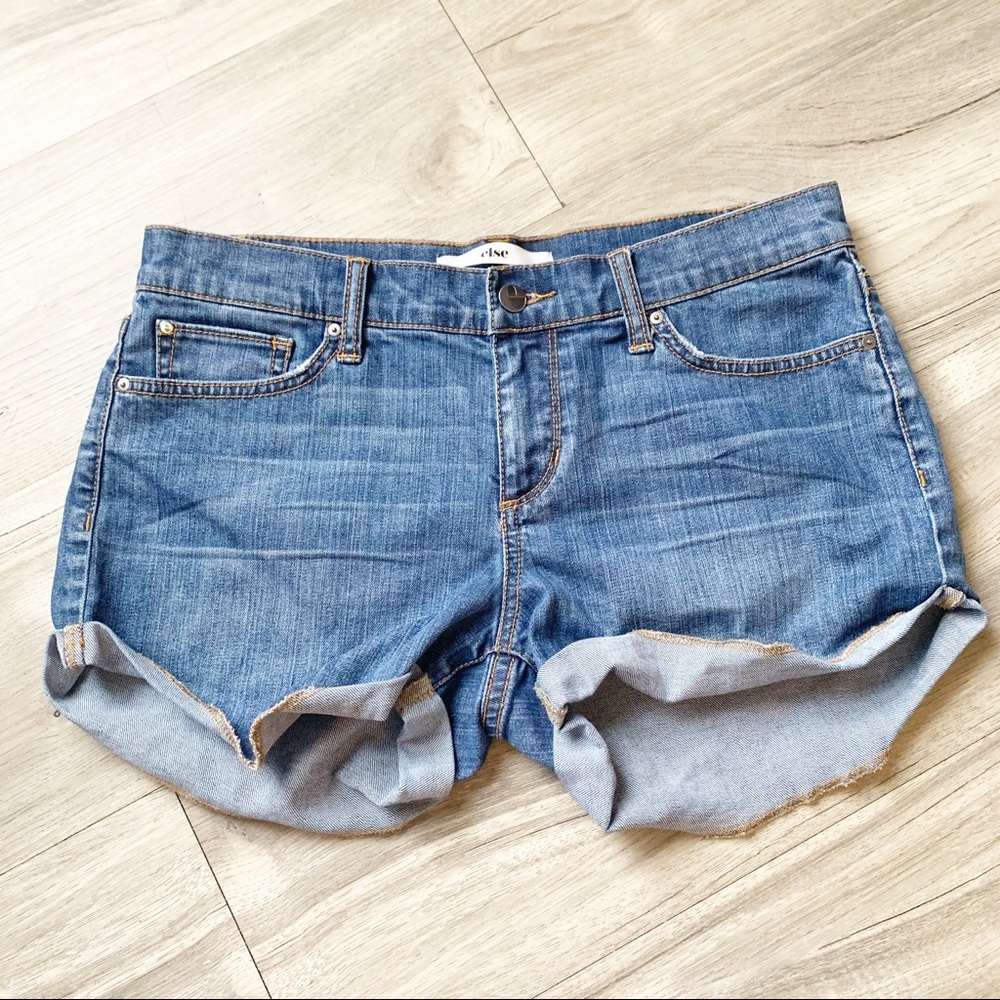 Else Denim Cuffed Hem Jean Shorts Size 28
